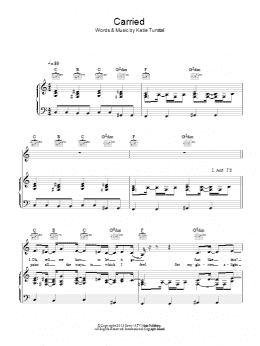 page one of Carried (Piano, Vocal & Guitar Chords)