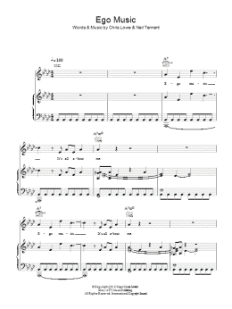 page one of Ego Music (Piano, Vocal & Guitar Chords)
