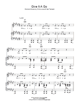 page one of Give It A Go (Piano, Vocal & Guitar Chords)
