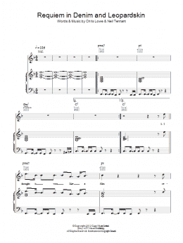 page one of Requiem In Denim And Leopardskin (Piano, Vocal & Guitar Chords)