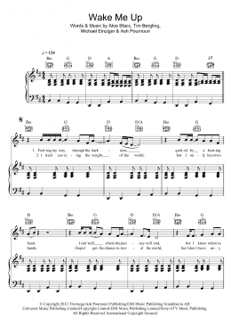 page one of Wake Me Up (Piano, Vocal & Guitar Chords)