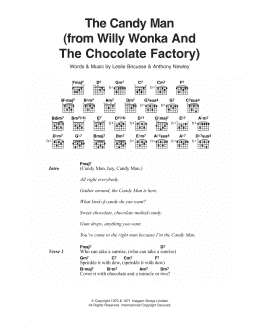 page one of The Candy Man (from Willy Wonka And The Chocolate Factory) (Guitar Chords/Lyrics)