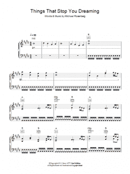 page one of Things That Stop You Dreaming (Piano, Vocal & Guitar Chords)