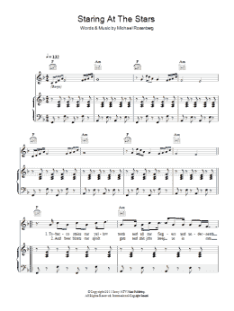 page one of Staring At The Stars (Piano, Vocal & Guitar Chords)