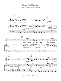 page one of Keep On Walking (Piano, Vocal & Guitar Chords)