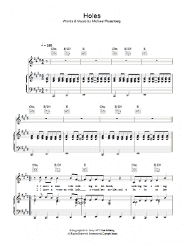 page one of Holes (Piano, Vocal & Guitar Chords)