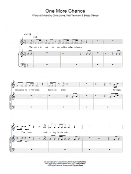 page one of One More Chance (Piano, Vocal & Guitar Chords)