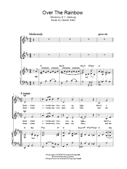 page one of Over The Rainbow (from 'The Wizard Of Oz') (Choir)