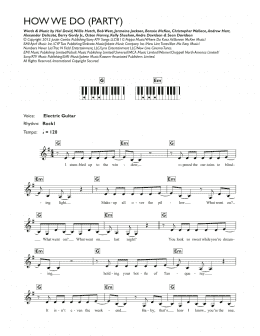 page one of How We Do (Party) (Piano Chords/Lyrics)