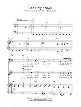 page one of God Only Knows (2-Part Choir)