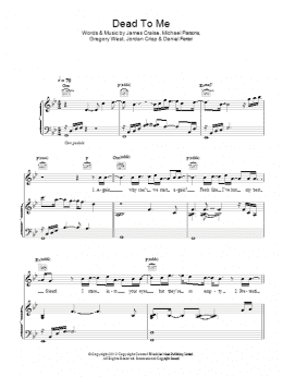 page one of Dead To Me (Piano, Vocal & Guitar Chords)