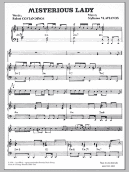 page one of Mysterious Lady (Piano, Vocal & Guitar Chords)