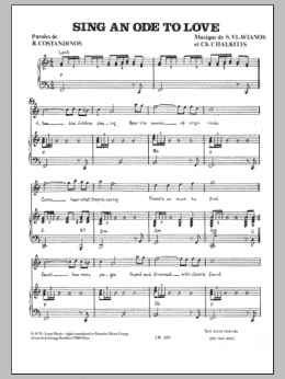 page one of Sing An Ode To Love (Piano & Vocal)