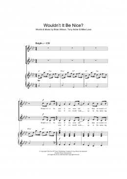 page one of Wouldn't It Be Nice (2-Part Choir)