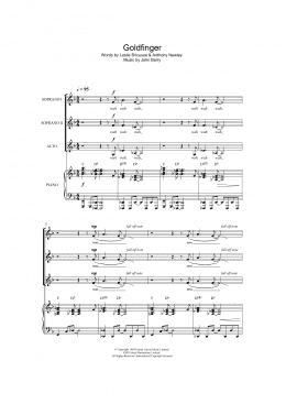 page one of Goldfinger (SSA Choir)