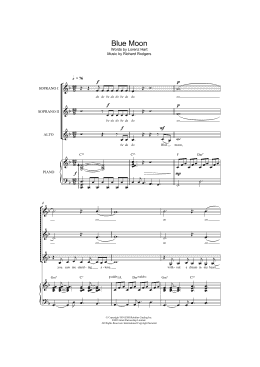 page one of Blue Moon (SSA Choir)