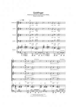 page one of Goldfinger (SATB Choir)