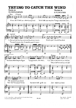 page one of Trying To Catch The Wind (Piano & Vocal)