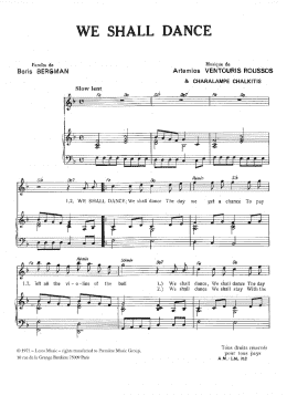page one of We Shall Dance (Piano & Vocal)