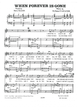 page one of When Forever Has Gone (Piano & Vocal)