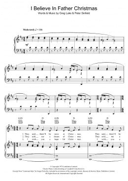 page one of I Believe In Father Christmas (Piano, Vocal & Guitar Chords)