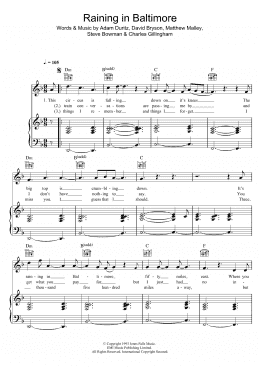 page one of Raining In Baltimore (Piano, Vocal & Guitar Chords)