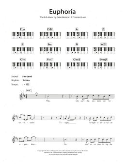page one of Euphoria (Piano Chords/Lyrics)