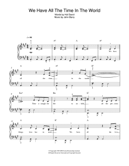 page one of We Have All The Time In The World (Easy Piano)