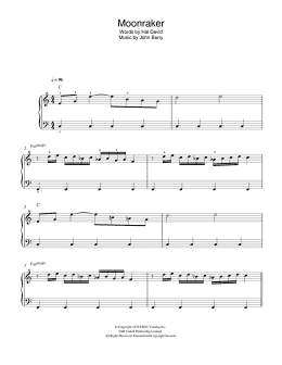 page one of Moonraker (Easy Piano)