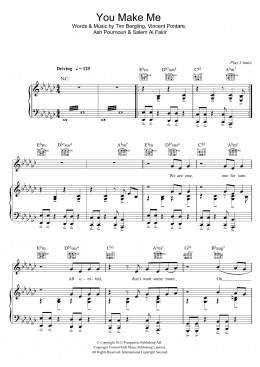 page one of You Make Me (Piano, Vocal & Guitar Chords)