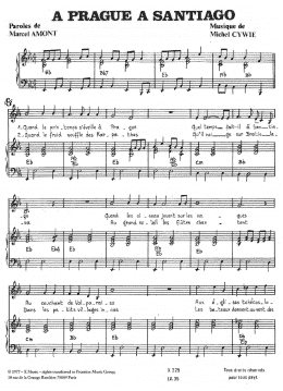 page one of A Prague A Santiago (Piano & Vocal)