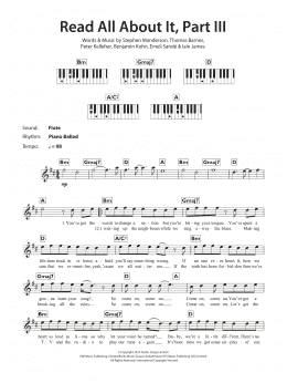 page one of Read All About It, Part III (Piano Chords/Lyrics)