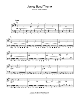 page one of The James Bond Theme (Easy Piano)