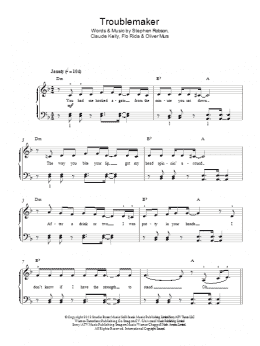 page one of Troublemaker (Easy Piano)