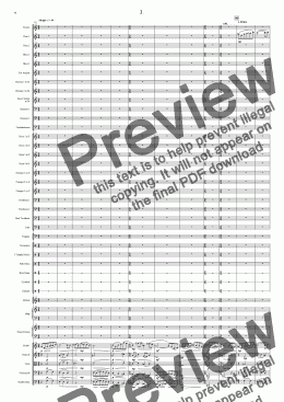 page one of Symphony No 18 3rd movement