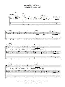 page one of Waiting In Vain (Bass Guitar Tab)