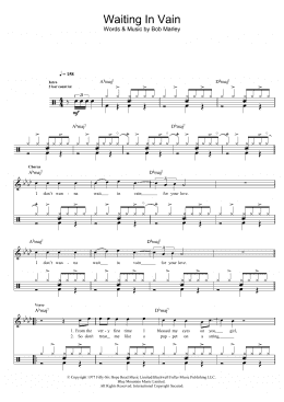 page one of Waiting In Vain (Drums)