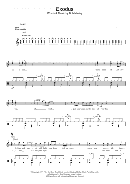 page one of Exodus (Drums)