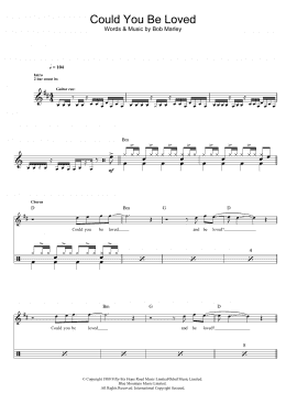 page one of Could You Be Loved (Drums)