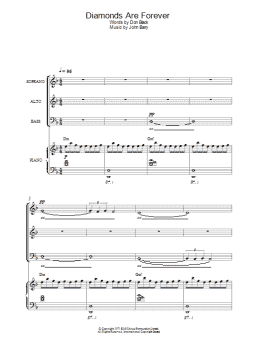 page one of Diamonds Are Forever (Piano, Vocal & Guitar Chords)