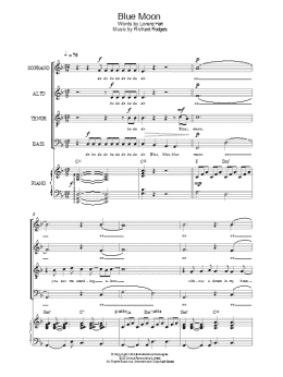 page one of Blue Moon (Choir)