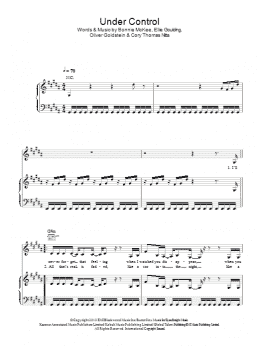 page one of Under Control (Piano, Vocal & Guitar Chords)