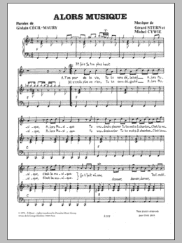 page one of ALORS MUSIQUE! (Piano & Vocal)