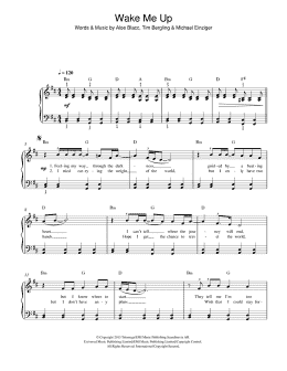 page one of Wake Me Up (Easy Piano)