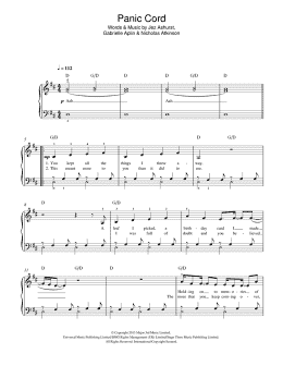page one of Panic Cord (Easy Piano)
