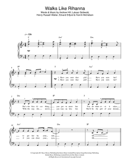 page one of Walks Like Rihanna (Easy Piano)