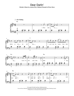 page one of Dear Darlin' (Easy Piano)