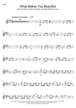 page one of What Makes You Beautiful (Violin Solo)