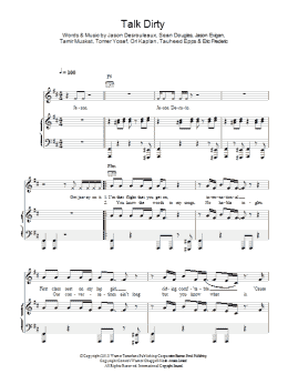 page one of Talk Dirty (Piano, Vocal & Guitar Chords)
