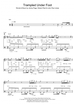 page one of Trampled Underfoot (Drums)